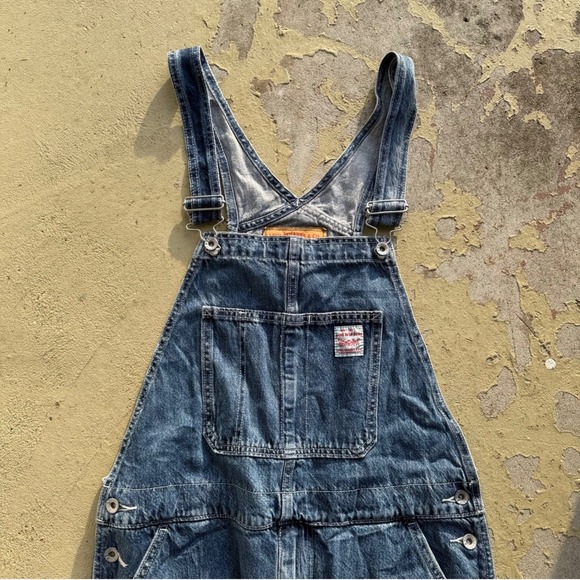 Levi's Red Tab Mens Denim Overalls Size L Medium Wash Straight Leg 79107-0027 - Picture 2 of 13